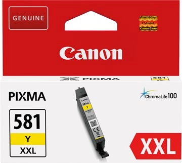 Een Canon inktcartridge CLI-581Y XXL, 322 foto's, OEM 1997C001, geel koop je bij Muys Kantoor & Kado