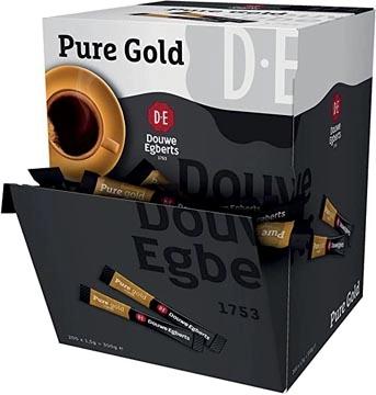 Een Douwe Egberts instant koffie Pure Gold, doos van 200 stuks koop je bij Muys Kantoor & Kado