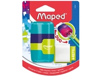 Een Maped potloodslijper + gom Connect Soft Touch, op blister koop je bij Muys Kantoor & Kado