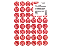 Een Agipa Kortinglabel -50%, rood, pak van 192 stuks, verwijderbaar koop je bij best4office