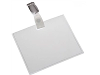 Een Europel badgehouder met strip en clip, ft 90 x 60 mm, gesloten koop je bij best4office