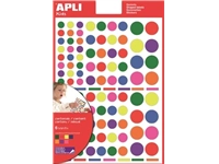 Een Apli Kids verwijderbare stickers, cirkel, blister met 624 stuks in geassorteerde kleuren en groottes koop je bij best4office