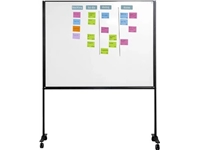 Een Smit Visual whiteboard, gelakt staal, magnetisch, verrijdbaar, 120 x 150 cm koop je bij best4office