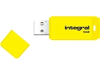 Een Integral Neon USB 2.0 stick, 16 GB, geel koop je bij Muys Kantoor & Kado