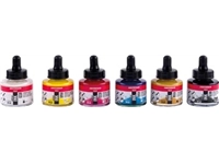 Een Amsterdam acryl inkt Bassisset, set met 6 flacons van 30 ml, assorti koop je bij best4office