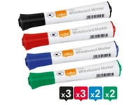 Een Nobo Glide whiteboardmarker, ronde punt, pak van 10 stuks, geassorteerde kleuren koop je bij best4office