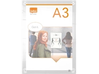 Een Nobo Premium Plus verplaatsbaar acryl informatiebord, wandgemonteerd, ft A3 koop je bij best4office