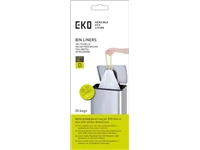 Een Eko vuilniszakken met trekbandsluiting, 18-21 liter, wit, 1 rol, 20 zakken koop je bij Muys Kantoor & Kado