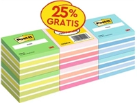 Een Post-it Notes kubus, 450 vel, ft 76 x 76 mm, promopak van 6 kubussen in geassorteerde kleuren koop je bij best4office