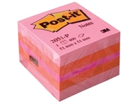 Een Post-it Notes mini kubus, 400 vel, ft 51 x 51 mm, roze koop je bij Muys Kantoor & Kado