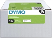 Een Dymo D1 tape 19 mm, zwart op wit, pak van 10 stuks koop je bij best4office