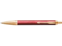 Een Parker IM Premium balpen, medium, in giftbox, Deep red (rood/goud) koop je bij best4office