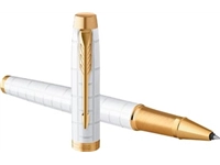 Een Parker IM Premium roller, fijn, in giftbox, Pearl (wit/goud) koop je bij best4office