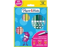 Een Paper Mate uitwasbare viltstift, blister van 12 stuks koop je bij Muys Kantoor & Kado