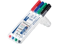 Een Staedtler whiteboard pen Lumocolor Pen, opstelbare box met 4 stuks in geassorteerde kleuren koop je bij best4office