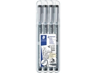 Een Staedtler fineliner Pigment Liner opstelbare box met 4 stuks (0,1 - 0,3 - 0,5 en 0,7 mm) koop je bij best4office