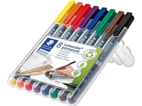 Een Staedtler Lumocoler 313, OHP-marker, permanent, 0,4 mm, etui van 8 stuks in geassorteerde kleuren koop je bij best4office