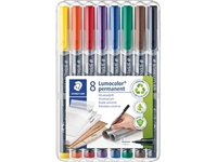 Een Staedtler Lumocoler 313, OHP-marker, permanent, 0,4 mm, etui van 8 stuks in geassorteerde kleuren koop je bij best4office