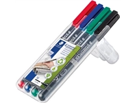 Een Staedtler Lumocolor 317, OHP-marker, permanent, 1,0 mm, box van 4 stuks in geassorteerde kleuren koop je bij best4office