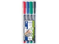 Een Staedtler Lumocolor 317, OHP-marker, permanent, 1,0 mm, box van 4 stuks in geassorteerde kleuren koop je bij best4office