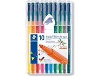 Een Staedtler viltstift Triplus Color, opstelbare box met 10 kleuren koop je bij Muys Kantoor & Kado