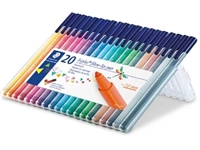 Een Staedtler viltstift Triplus Color, opstelbare box met 20 kleuren koop je bij best4office