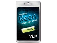 Een Integral Neon USB 2.0 stick, 32 GB, geel koop je bij best4office