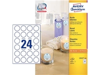 Een Avery Zweckform L3415-100 ronde etiketten, diameter 40 mm, 2400 etiketten, wit koop je bij best4office