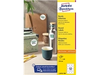 Een Avery Zweckform ronde etiketten, diameter 60 mm, wit, permanent klevend, 120 etiketten, 10 vellen koop je bij Muys Kantoor & Kado