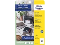 Een Avery Zweckform universele etiketten, 105 x 48 mm, wit, permanent klevend, 120 etiketten, 10 vellen koop je bij best4office