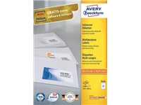 Een Avery Zweckform 3424, Universele etiketten, Ultragrip, wit, 100 vel, 12 per vel, 105 x 48 mm koop je bij best4office