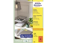 Een Avery gekleurde universele etiketten ft 105 x 148 mm (b x h), 400 stuks, rood koop je bij best4office