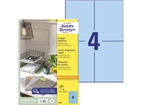 Een Avery gekleurde universele etiketten ft 105 x 148 mm (b x h), 400 stuks, blauw koop je bij best4office