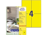 Een Avery gekleurde universele etiketten ft 105 x 148 mm (b x h), 400 stuks, geel koop je bij best4office