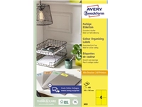 Een Avery gekleurde universele etiketten ft 105 x 148 mm (b x h), 400 stuks, geel koop je bij best4office