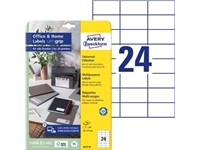 Een Avery Zweckform universele etiketten, 70 x 37 mm, wit, permanent klevend, 240 etiketten, 10 vellen koop je bij best4office