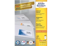 Een Avery Zweckform 3483, Universele etiketten, Ultragrip, wit, 100 vel, 4 per vel, 105 x 148 mm koop je bij best4office