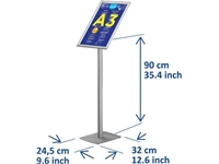 Een Europel info vloerstandaard voor ft A3, grijs koop je bij best4office