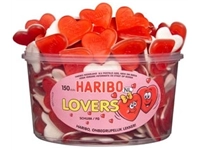 Een Haribo Lovers snoepgoed, pot van 150 stuks koop je bij Muys Kantoor & Kado