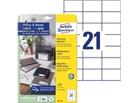 Een Avery Zweckform universele etiketten, 70 x 42,3 mm, wit, permanent klevend, 210 etiketten, 10 vellen koop je bij best4office