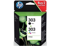 Een HP inktcartridge 303, 165-200 pagina's, OEM 3YM92AE, 1 x zwart en 1 x 3 kleuren koop je bij best4office