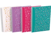 Een Oxford Floral hardcover spiraalschrift, ft B5, 60 vel, geruit 5 mm, 3 geassorteerde designs koop je bij best4office