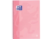 Een Oxford School Touch Europeanbook spiraalblok, ft A4+, 160 bladzijden, geruit 5 mm, pastel roze koop je bij best4office