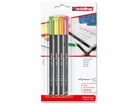 Een Edding viltstift 1200, blister van 4 stuks, neon, assorti koop je bij best4office