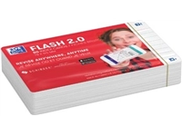 Een Oxford Flash 2.0 flashcard starterkit, gelijnd, A7, wit, pak van 80 vel koop je bij Muys Kantoor & Kado