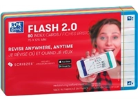 Een Oxford Flash 2.0 flashcard starterkit, gelijnd, A7, assorti, pak van 80 vel koop je bij Muys Kantoor & Kado