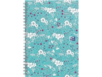 Een Oxford Floral hardcover spiraalschrift, ft B5, 60 vel, geruit 5 mm, turkoois koop je bij best4office