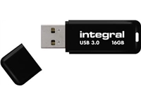 Een Integral USB stick 3.0, 16 GB, zwart koop je bij Muys Kantoor & Kado