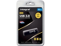 Een Integral USB stick 3.0, 16 GB, zwart koop je bij Muys Kantoor & Kado