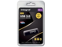 Een Integral USB stick 3.0, 32 GB, zwart koop je bij Muys Kantoor & Kado